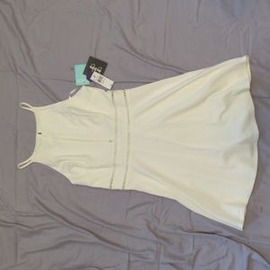 NWT, by & by, White Short Halter Top Style Dress